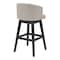 Armen Living Celine 26" Counter Height Swivel Tan Fabric and Espresso Wood Bar Stool LCCIBAESTN26 - alternate 8